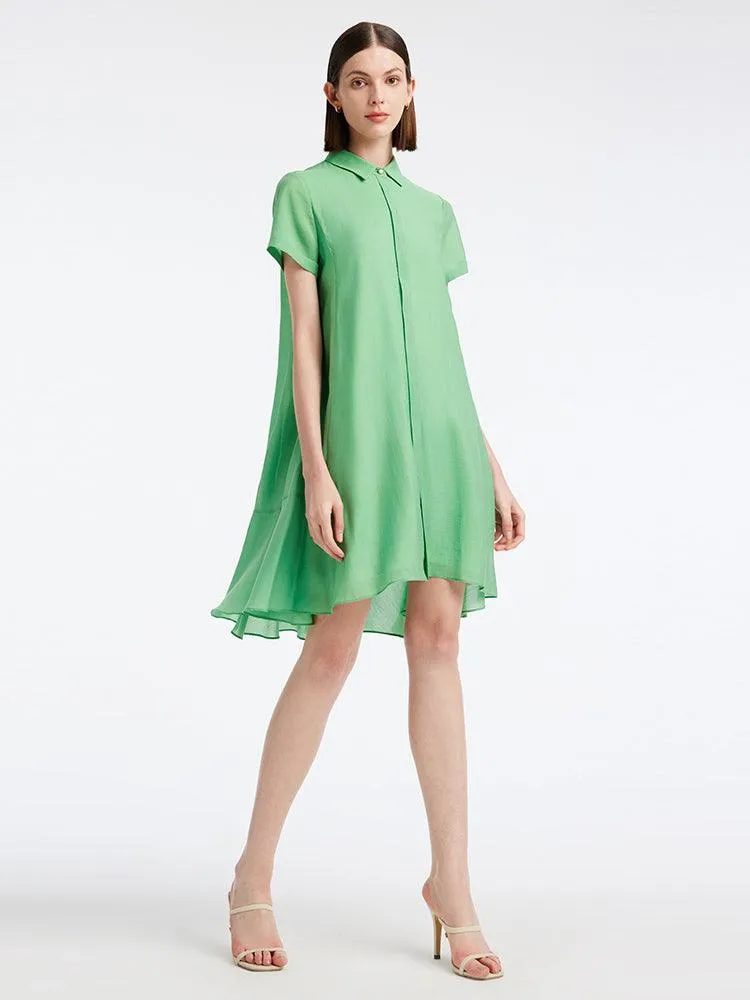 A-line Shirt Dress With Belt