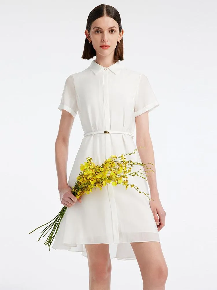 A-line Shirt Dress With Belt