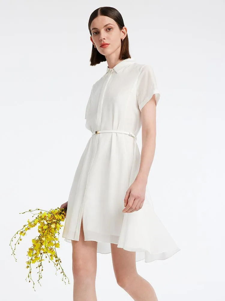 A-line Shirt Dress With Belt