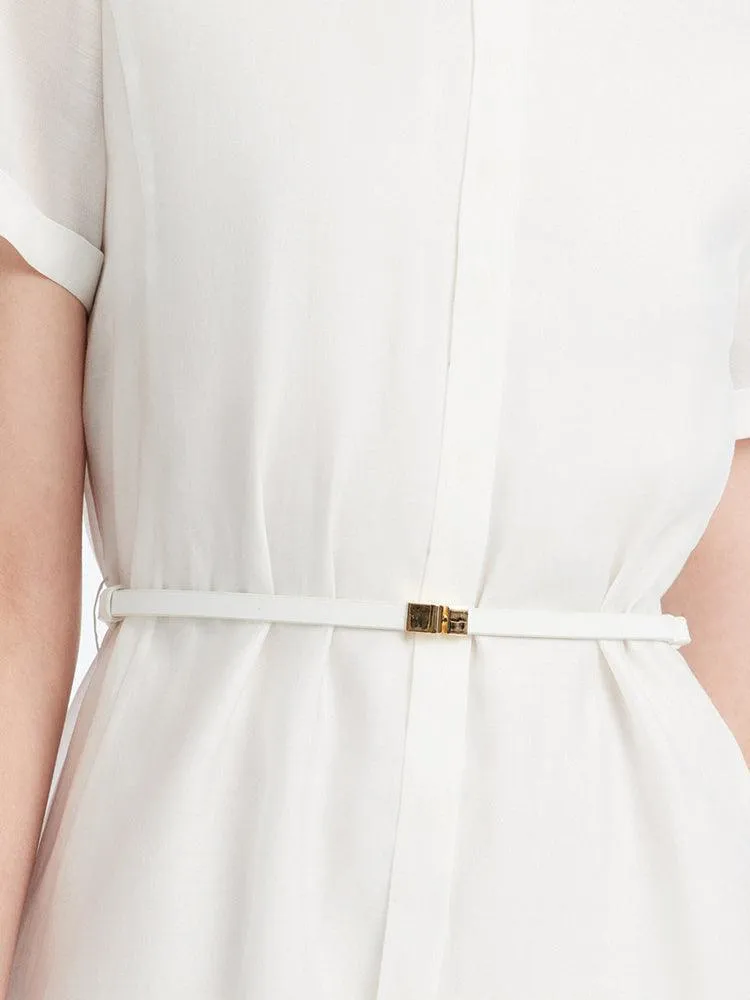 A-line Shirt Dress With Belt