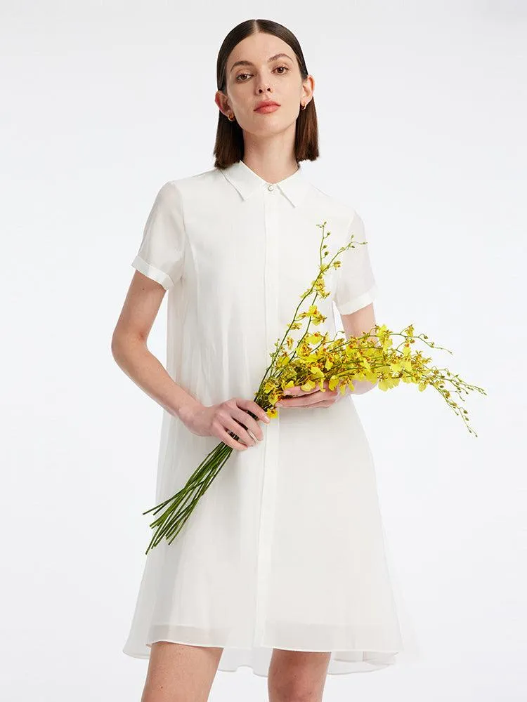 A-line Shirt Dress With Belt