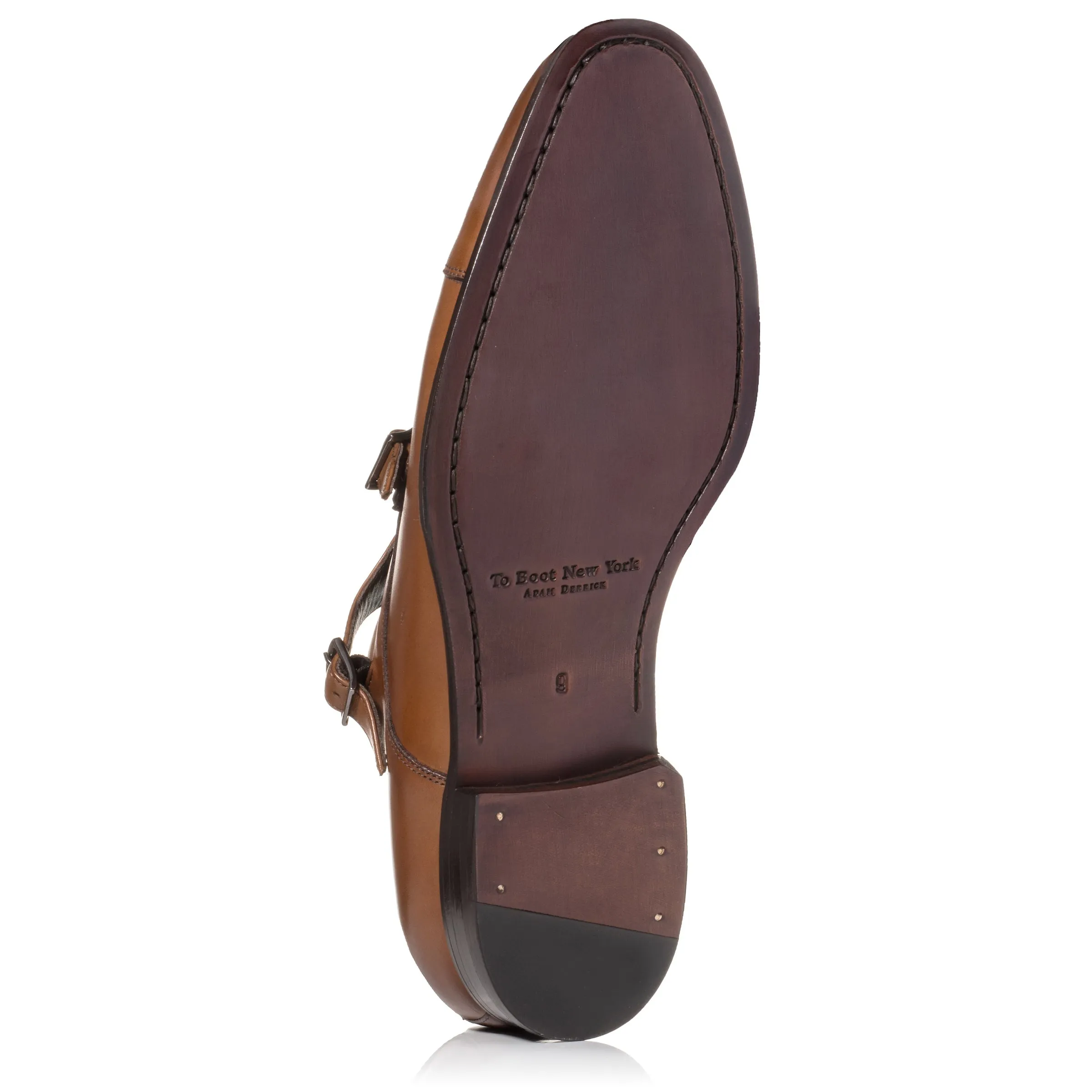 Addison Cognac Calf Double Buckle Monkstrap