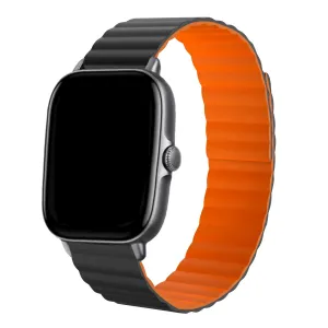 Amazfit Bip Magnetic Silicone Strap (Black/Orange)