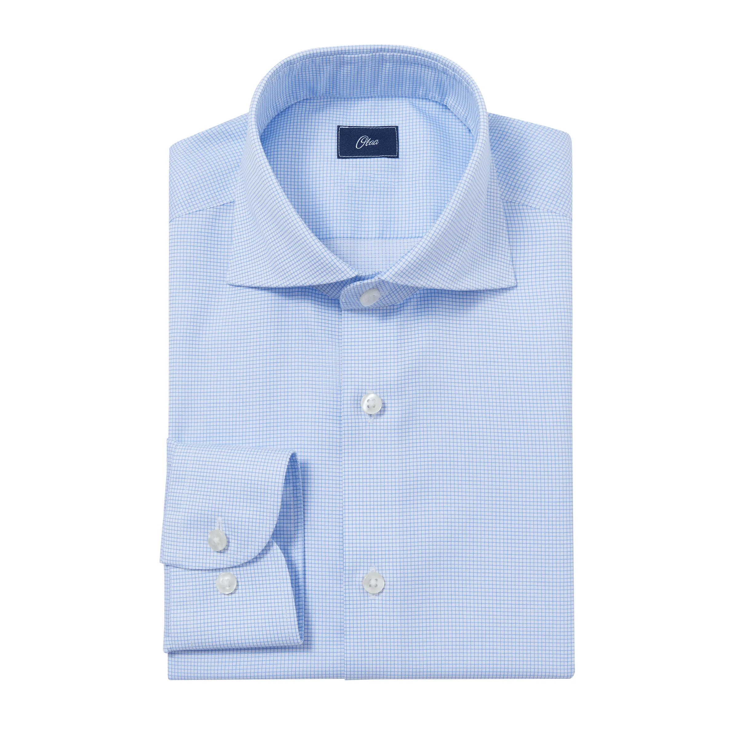 Bateman Blue Weave Lucious Non-Iron Shirt