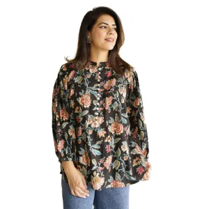 Button Front Blouse | Dusk Floral