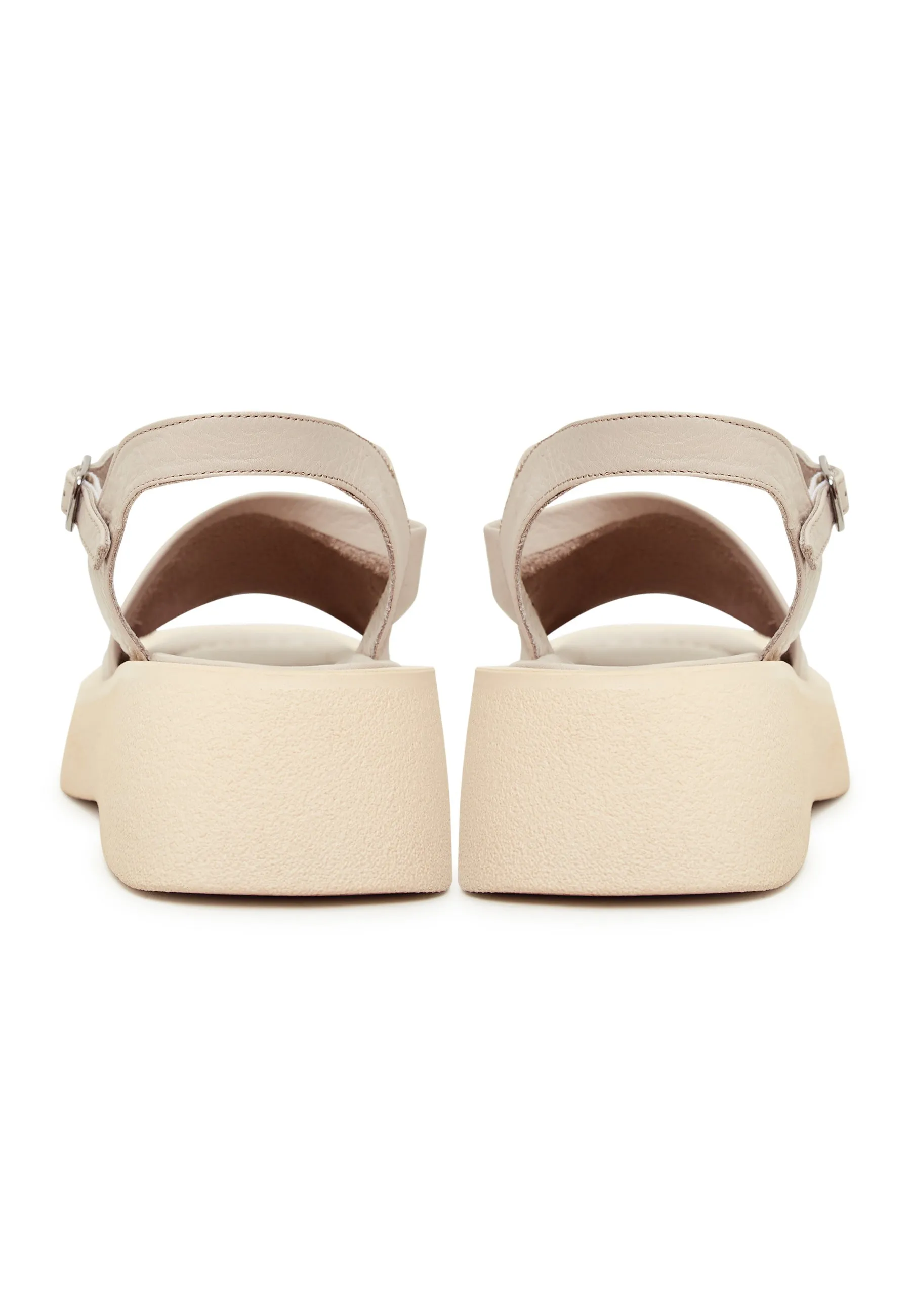 Casual Platform Sandals - Beige