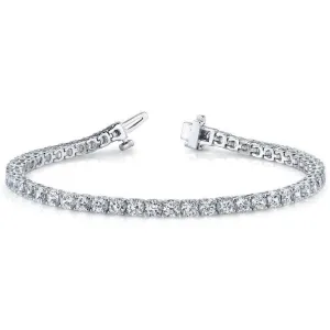 Classic Rounded Links Tennis Moissanite or Diamond Bracelet