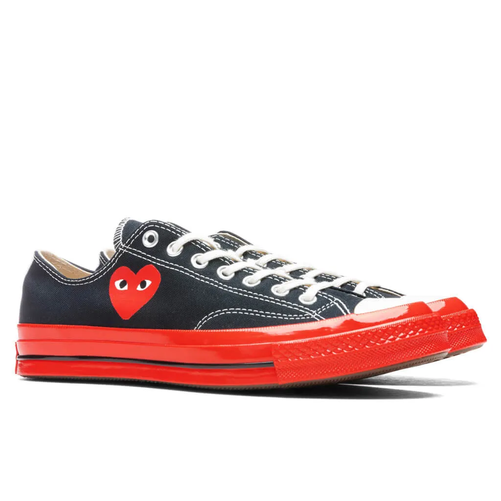 Converse x Comme Des Garcons PLAY All Star Chuck '70 Ox Red Sole - Black