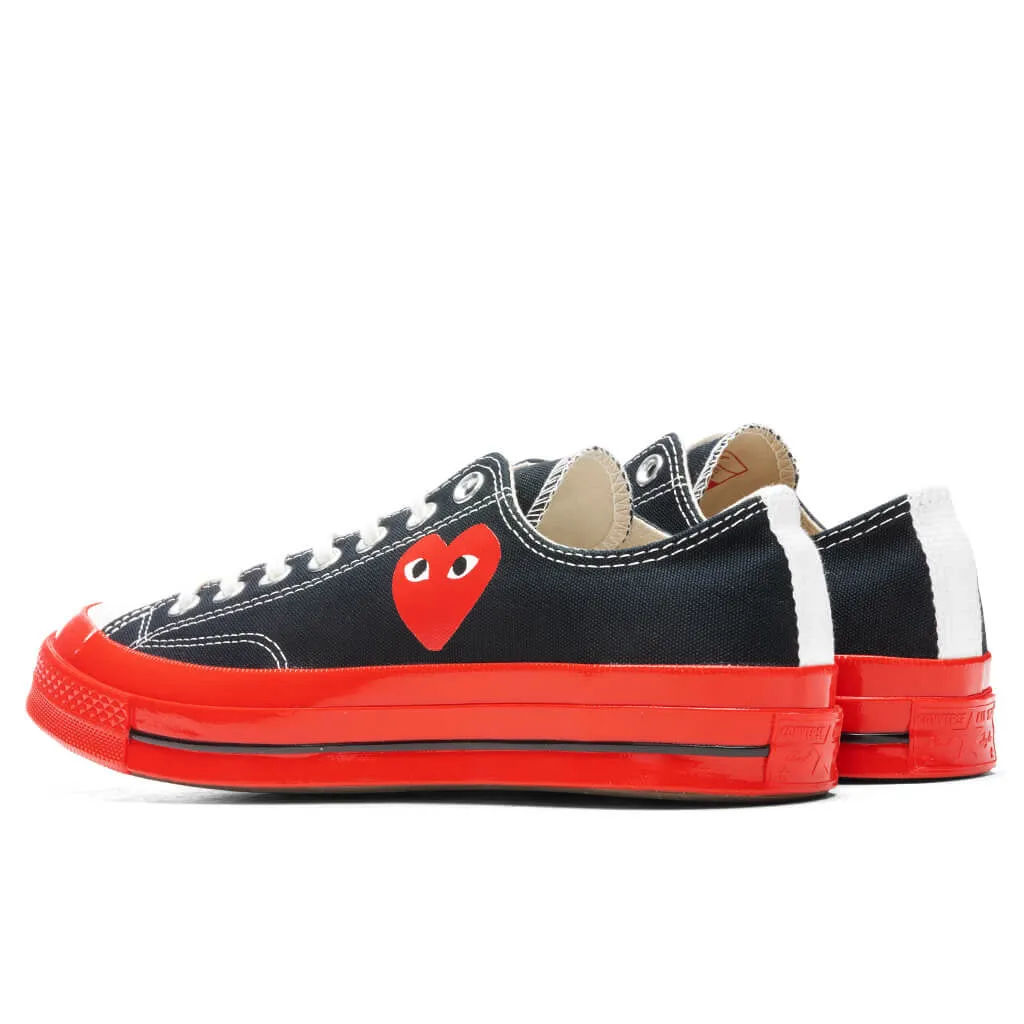 Converse x Comme Des Garcons PLAY All Star Chuck '70 Ox Red Sole - Black