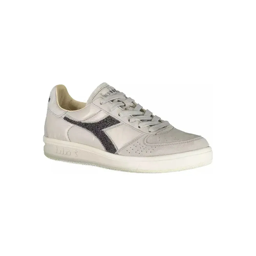 Diadora Gray Leather Women Sneaker