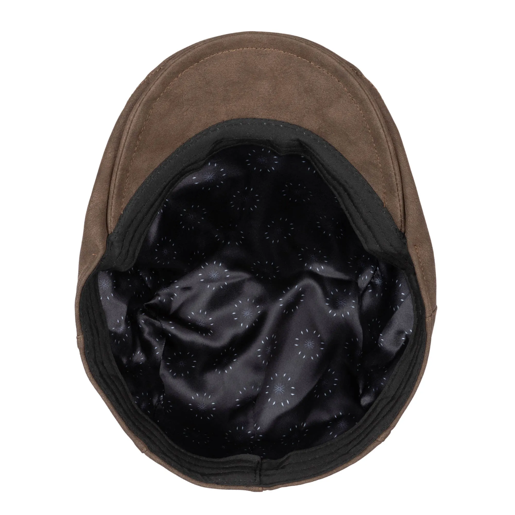 Faux Leather Multi Panel Driver Cap