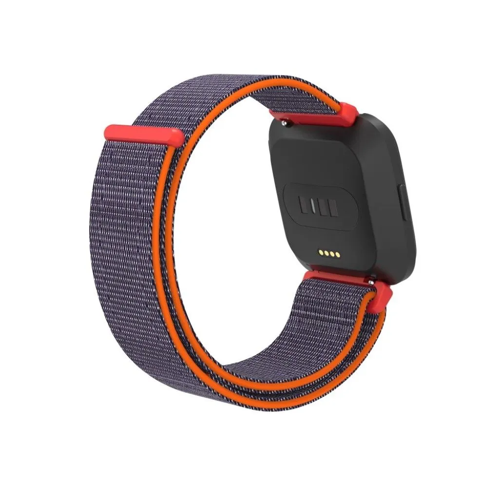 Fitbit Versa velcro closure flexible watchband - Blue / Red