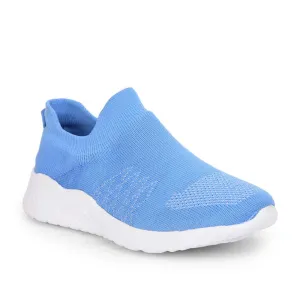 Force 10 Sports Non Lacing Shoe For Ladies ( S.Blue ) Rose-1E By Liberty