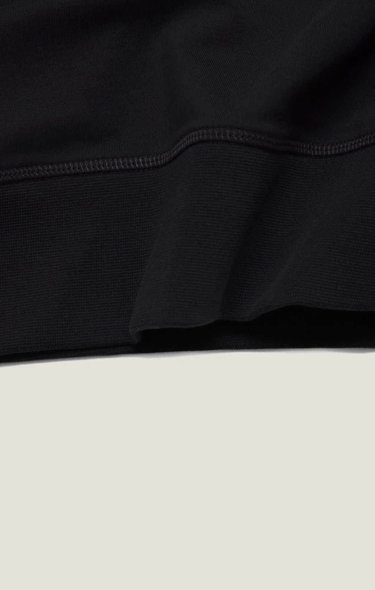 French Terry Crew Sweatshirt In Black