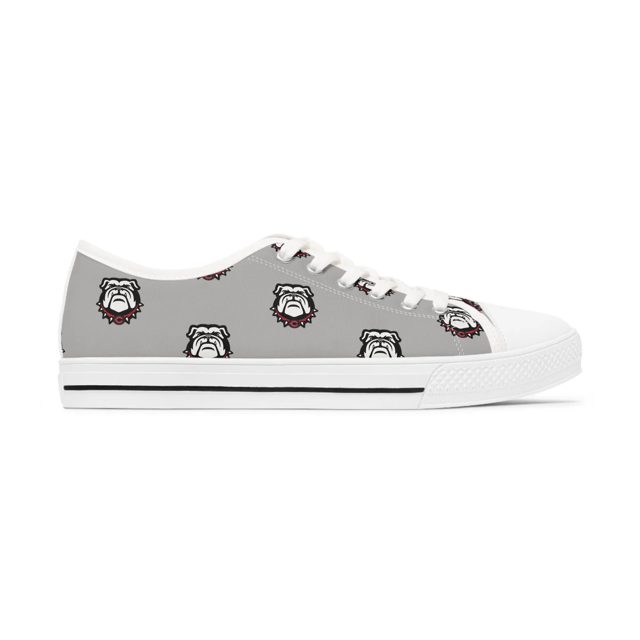 Grey Cedartown Bulldog School Spirit Women's Low Top Sneakers