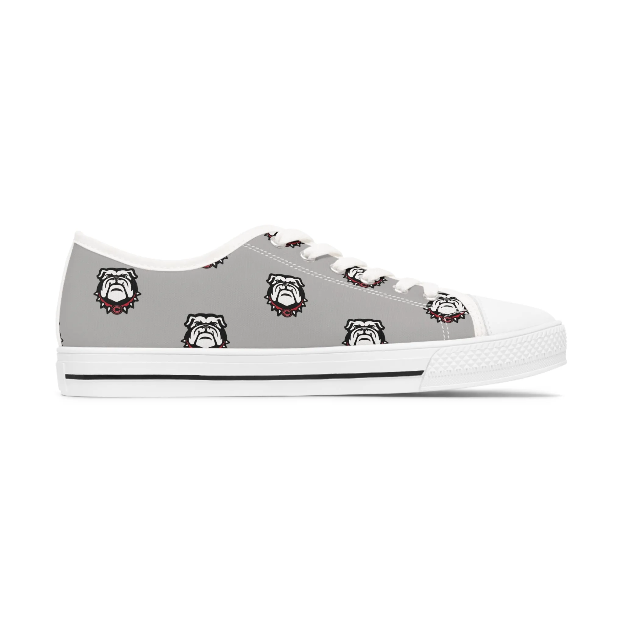 Grey Cedartown Bulldog School Spirit Women's Low Top Sneakers