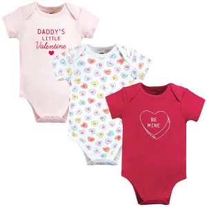 Hudson Baby Cotton Bodysuits, Be Mine Valentine