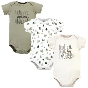 Hudson Baby Cotton Bodysuits, Daddys Explorer