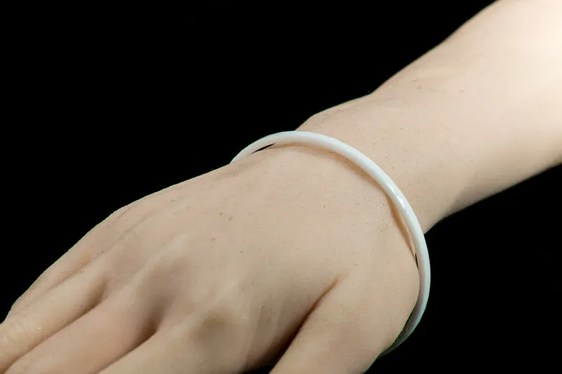 Laurent White Ceramic Bangle