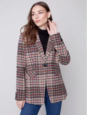 Luxurious Plaid Blazer