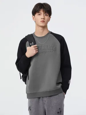 Men'S Colourblock Letter Hoodie