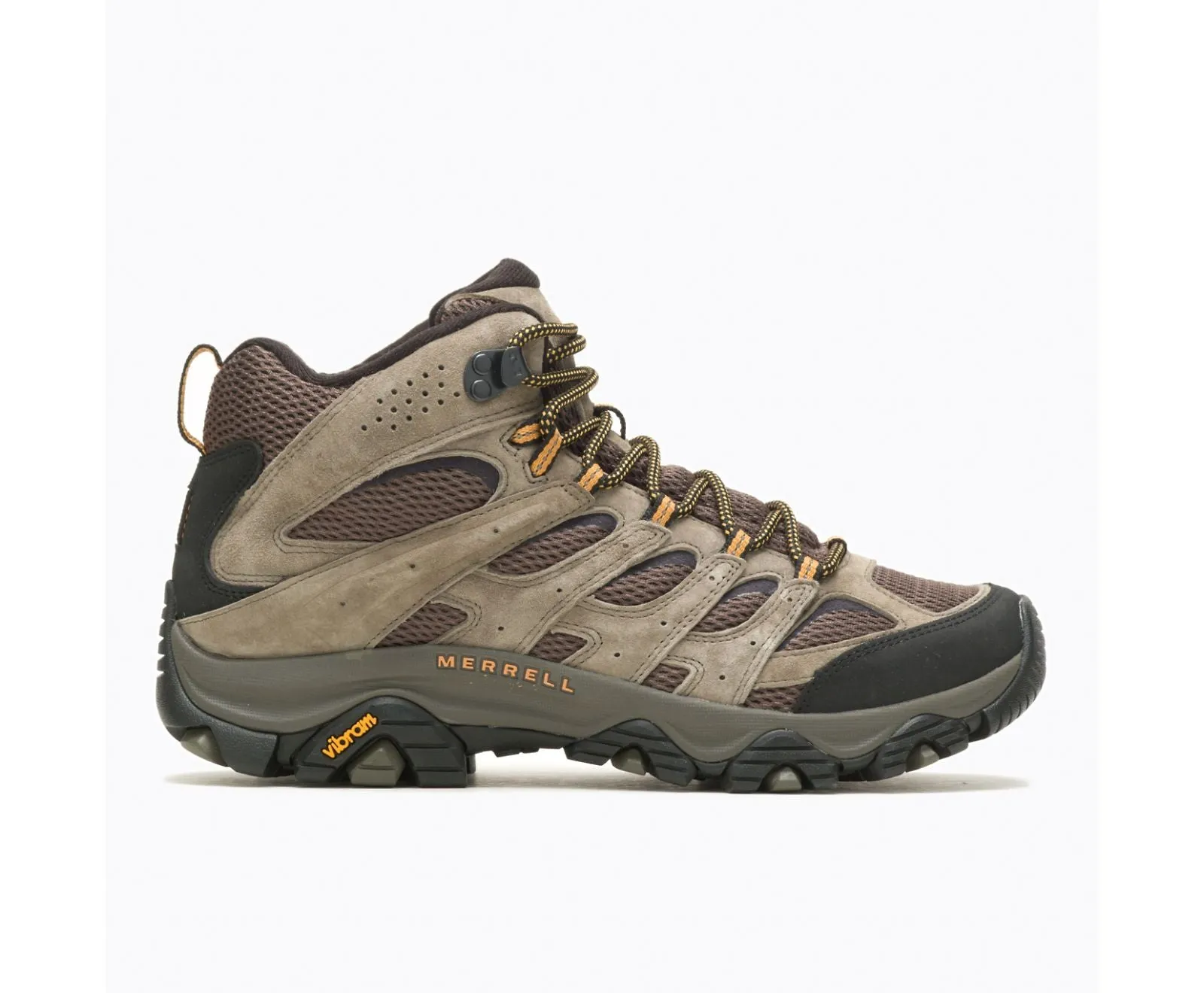 Men's Merrell Moab 3 Mid Color: Walnut (WIDE WIDTH)