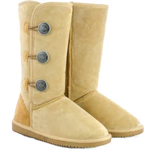 Original UGG Australia Three Button Long Chestnut Boots