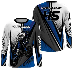 Personalized Motocross Jersey Multicolor Option, Dirt Bike Motorcycle Off-Road Racing Long Sleeves