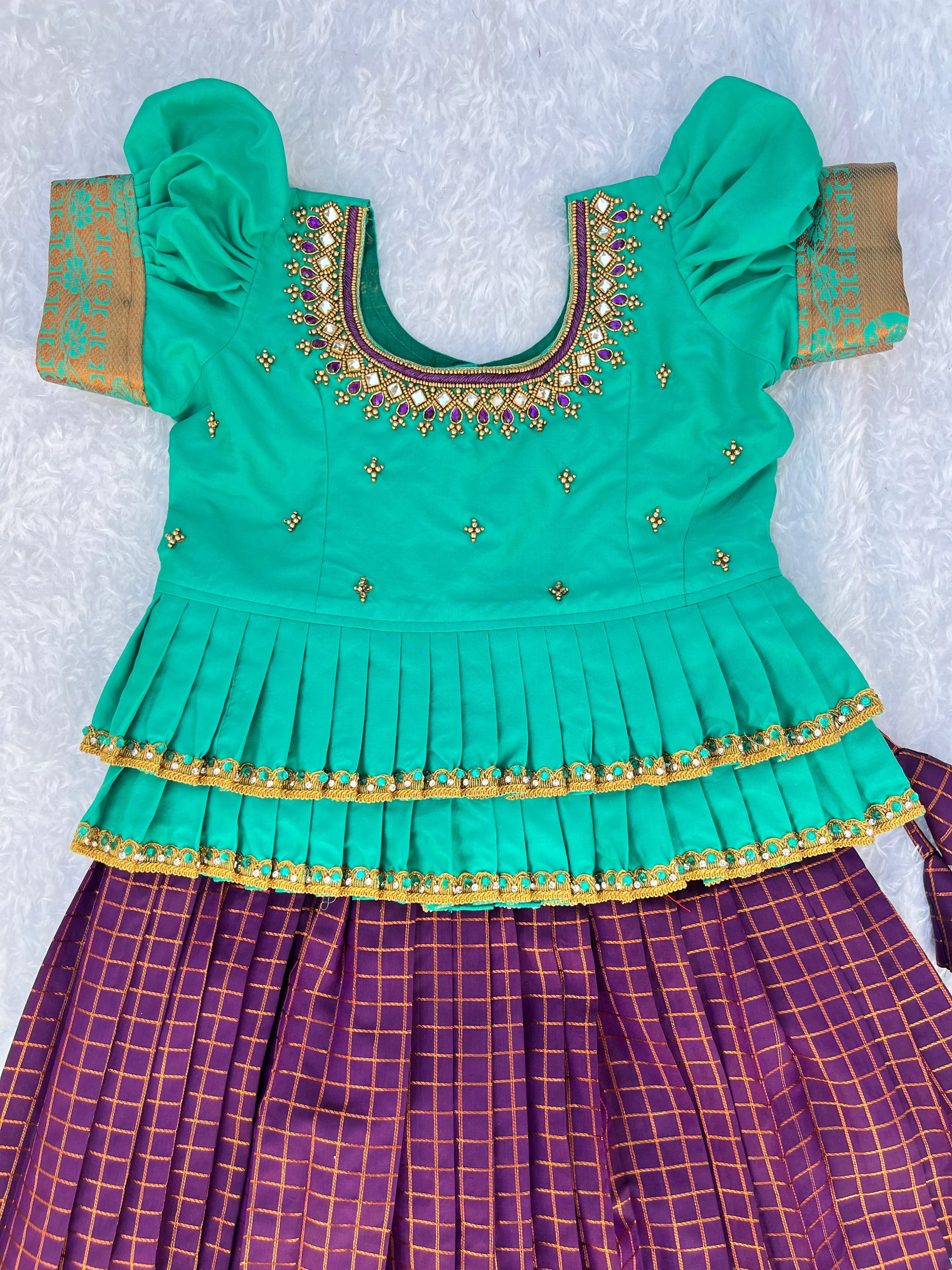 PRE ORDER : Luxurious : Teal and Purple Regal Ensemble!