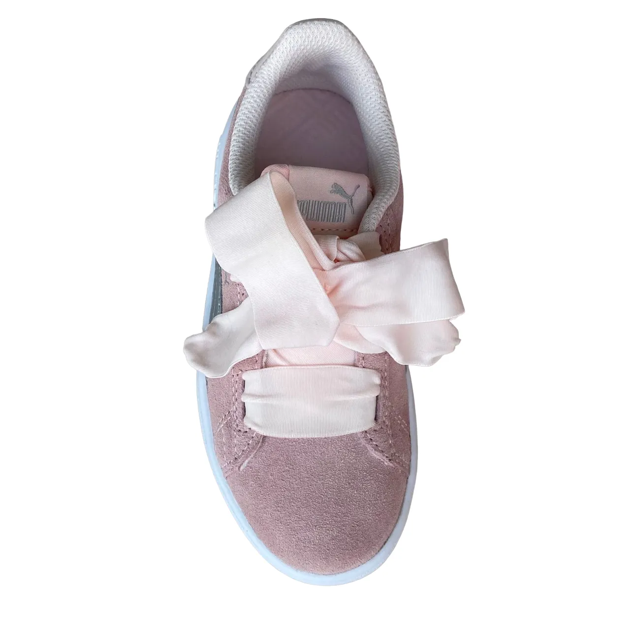 Puma girls' sneakers Smash V2 Ribbon AC PS 366004 02 pearl-silver