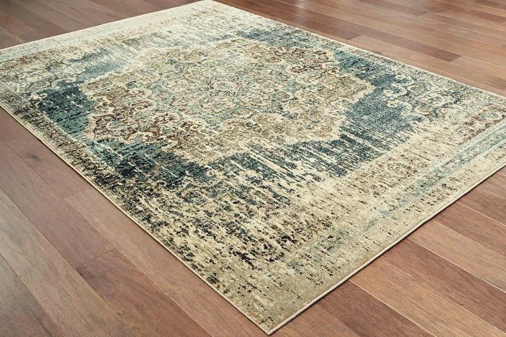 Raleigh 6649H Blue Ivory Rug