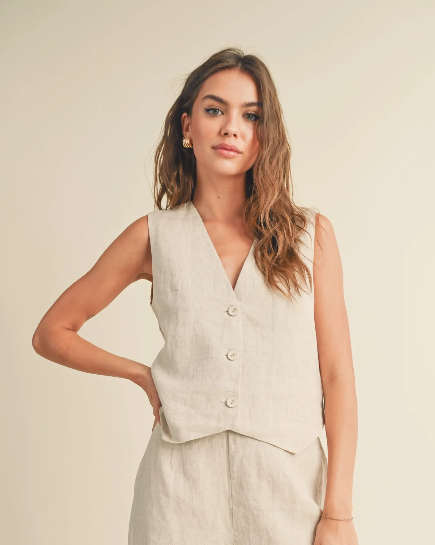 Safari Linen Vest