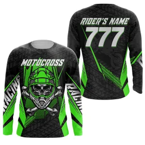 Skull Motocross Men Women Jersey Custom Multicolor Dirt Bike Off-Road Motorcycle Long Sleeve Shirt