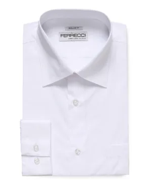 Virgo Snow Wht Reg Fit French Cuff Dress Shirt