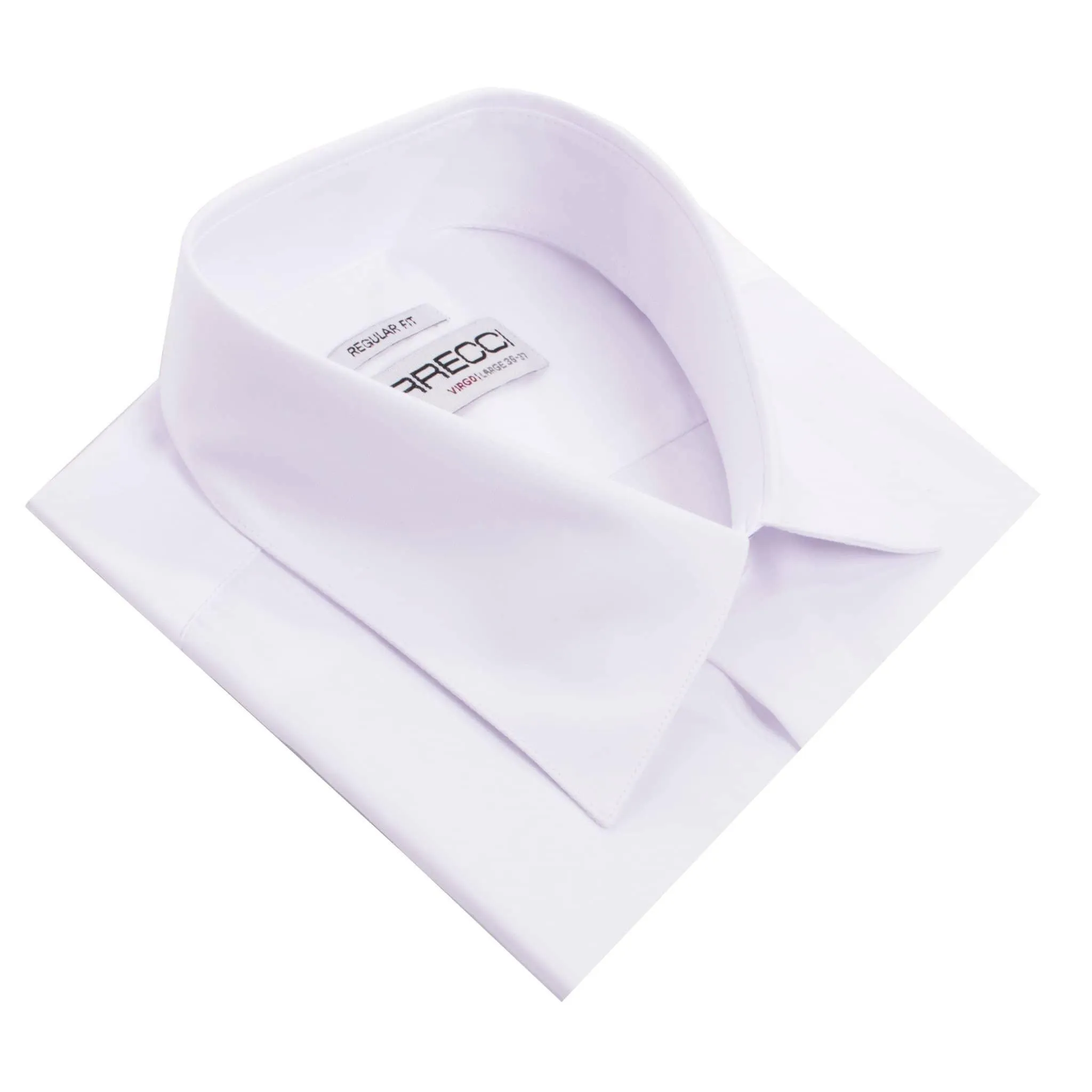 Virgo Snow Wht Reg Fit French Cuff Dress Shirt