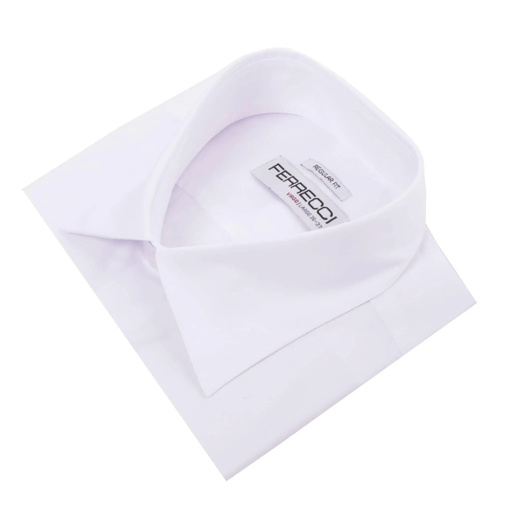 Virgo Snow Wht Reg Fit French Cuff Dress Shirt