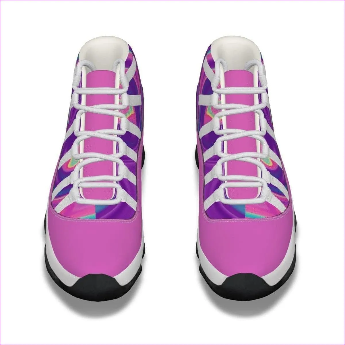 Women's Cotton Candy Air Pink High Top Basketball Shoes